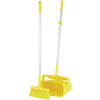Vikan® Lobby Pan & Broom 14.6X7.1X47.5 IN Yellow PP Anodized Aluminum Polyester With Hanging Hole Color Coded 1/Each