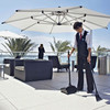 Executive Series™ Lobby Pro® Lobby Dust Pan 12.8X11.3X5 IN Black Plastic Metal Vinyl Rear Wheels 1/Each