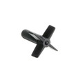 Whipper Blade 1.6X0.9X0.9 IN Plastic Black With 2 Flats 1/Each