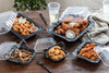MealMaster® Chicken Container & Lid Combo With Dome Lid Small (SM) 4 Piece MFPP OPS Black Clear With Handle 100/Case