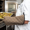 San Jamar Bestguard Oven Mitt 17 IN Cotton Synthetic Blend Tan 1/Pair