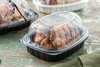 Roasted Chicken Roaster Container & Lid Combo 32 OZ 10X7.5X4 IN MFPP OPS Black Clear 110/Case