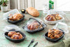 Roasted Chicken Roaster Container & Lid Combo 32 OZ 10X7.5X4 IN MFPP OPS Black Clear 110/Case