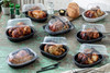 Roasted Chicken Roaster Container & Lid Combo 32 OZ 10X7.5X4 IN MFPP OPS Black Clear 110/Case