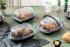 Roasted Chicken Roaster Container & Lid Combo 41.6 OZ 10X7.5X4 IN MFPP PP Black Clear 95/Case