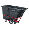 Brute® Utility Tilt Truck 34X72.25X49.63 IN 1 Cubic Yard 1250 LB Black Red Plastic Steel FDA Approved 1/Each