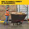 Brute® Utility Tilt Truck 34X72.25X49.63 IN 1 Cubic Yard 1250 LB Black Red Plastic Steel FDA Approved 1/Each