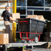 Brute® Utility Tilt Truck 48X84X50.5 IN 2 Cubic Yard 2300 LB Black Red Heavy Duty FDA Approved Rotomolded 1/Each