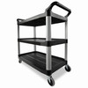 Xtra Utility Cart 40.6X20X38 IN 300 LB Black Gray Resin Open Sides 4 IN TPR Caster 1/Each