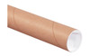 Mailing Tube 2X43 IN Kraft End Cap 50/Case