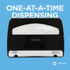 Safe-T-Gard® Toilet Paper & Seat Cover Dispenser 11.75X2.5 IN Black 1/2 Fold 1/Each