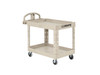 Brute® Utility Cart Small 39X18X33.25 IN 500 LB Beige Resin Heavy Duty Ergonomic Handle 5 IN TPR Caster 1/Each
