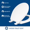 ‎Mayfair Toilet Seat White Round Wood Slow Close 1/Each