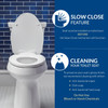 ‎Mayfair Toilet Seat White Round Wood Slow Close 1/Each