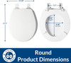 ‎Mayfair Toilet Seat White Round Wood Slow Close 1/Each