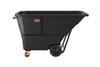 Utility Tilt Truck 85.87X41.28X49 IN 1.5 Cubic Yard Black Resin Heavy Duty 1/Case