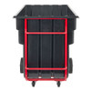 Brute® Utility Tilt Truck 44X81X49 IN 1.5 Cubic Yard 1200 LB Black Red PE Steel FDA Approved 1/Each
