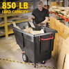 Utility Tilt Truck 32X69X43.75 IN 1 Cubic Yard 850 LB Black Red Resin FDA Approved Rotomolded 1/Each