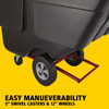 Utility Tilt Truck 32X69X43.75 IN 1 Cubic Yard 850 LB Black Red Resin FDA Approved Rotomolded 1/Each