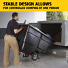 Utility Tilt Truck 32X69X43.75 IN 1 Cubic Yard 850 LB Black Red Resin FDA Approved Rotomolded 1/Each