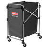 Executive Series™ Collapsible X-Cart 24.10X20.30X34.00 IN 4 Bushel Black Steel Canvas 1/Each