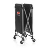 Executive Series™ Collapsible X-Cart 35.70X24.10X34.00 IN 10 Cubic Foot Black Steel Canvas Single Stream 1/Each