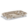 StrongHolder® Cup Carrier & Tray 13X8.38X1.63 IN 4 Compartment Molded Fiber Kraft For 8-22 OZ Without Handle 250/Case