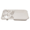 StrongHolder® Cup Carrier & Tray 14.88X11.5X2.06 IN 2 Compartment Molded Fiber Kraft For 8-44 OZ Without Handle 100/Case