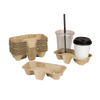 Karat® Cup Carrier 2 Compartment Molded Fiber For 8-24 OZ 600/Case