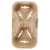 Victoria Bay Cup Carrier 7.6X4.3X1.8 IN 2 Compartment Pulp Fiber Kraft 75 Count/Pack 8 Packs/Case 600 Count/Case