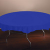 Table Cover 84 IN Plastic Blue Round 12/Case