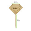 Medium Steak Marker 3.7X2.1 IN Bamboo Diamond Natural Bull Head 100 Count/Pack 10 Packs/Case 1000 Count/Case