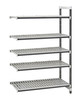 Camshelving® Shelving 24X42X84 IN 2400 LB Gray Composite Vented Add-On Unit Adjustable Antimicrobial 1/Each