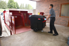 Executive Series™ MEGA BRUTE® Mobile Container 21X21X40 IN 400 LB Black Red Resin Rectangular 1/Each