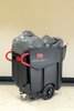 Executive Series™ MEGA BRUTE® Mobile Container 21X21X40 IN 400 LB Black Red Resin Rectangular 1/Each