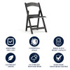 Hercules Folding Chair 800 LB Black Resin Vinyl 1/Each