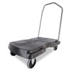 Triple Trolley Cart 32.5X20.5X38 IN 500 LB Black Gray Resin 5 IN TPR Caster 1/Each