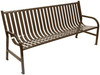 Oakley Park Bench 6 FT Brown Steel Slatted Outdoor 1/Each