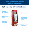 Tork Xpressnap® Napkin Dispenser 9.25X9.25X24.5 IN Red Plastic Stand 1/Case