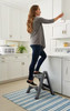 EZ Step™ Step Stool 19.5X19.5X24.87 IN Gray Plastic Two Step Folding 1/Each