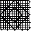 Bar Mat 12X12 IN PVC Black Light Weight Interlocking 1/Each