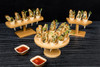 Take-Out Container Base 2.5X2.5X1.3 IN Palm Leaf Square 50 Count/Pack 6 Packs/Case 300 Count/Case