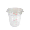 Food Storage Container 12.4X12.4X14.88 IN 22 QT Round PC 1/Each