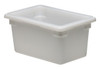 Food Storage Box 12X8X9 IN 4.75 GAL White PE Dishwasher Safe 1/Each