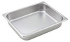 Food Pan 1/2 Size 2 IN Rectangle 18/8 Stainless Steel 25GA Straight Sided 24 Packs/Case