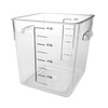 Food Storage Container 8.75X8.80X8.75 IN 8-7.6 QT Clear Square PC Space Saving 6/Each