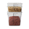 Food Storage Container 8.75X8.80X8.75 IN 8-7.6 QT Clear Square PC Space Saving 6/Each