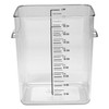 Food Storage Container 11.31X10.50X11.94 IN 18-17 QT Clear Square PC Food Safe Space Saving 6/Each