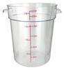 Food Storage Container 22 QT Clear Round PC 1/Each