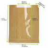 Bag 11X7.1X2.8 IN Paper Kraft With Window Microwave Oven Safe Freezer Safe 1000 Count/Pack 1 Packs/Case 1000 Count/Case
